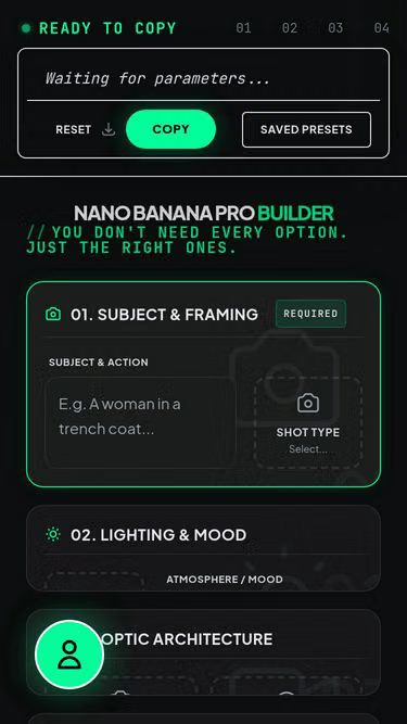 Screenshot of promptbuilder.store
