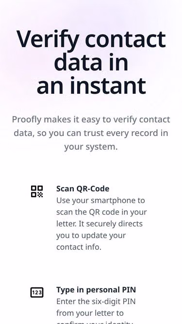 Screenshot of proofly.ch