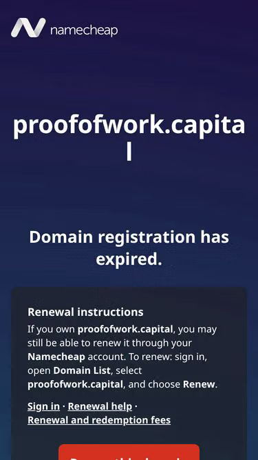 Screenshot of proofofwork.capital