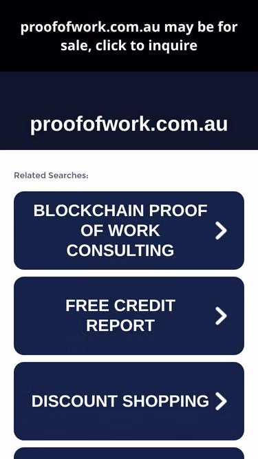 Screenshot of proofofwork.com.au