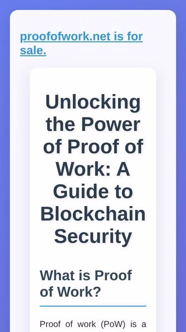 Screenshot of proofofwork.net