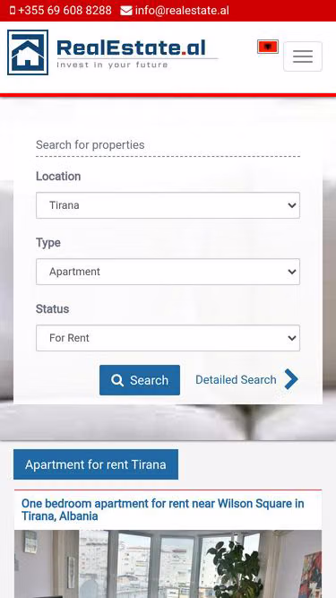 Screenshot of property.com.al