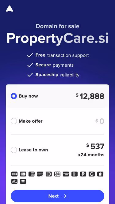 Screenshot of propertycare.si