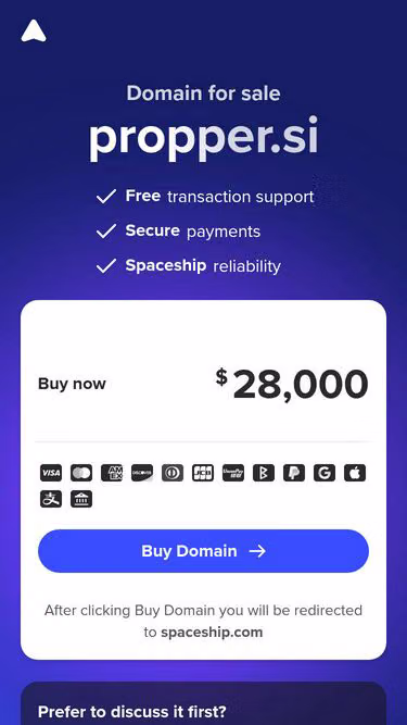Screenshot of propper.si