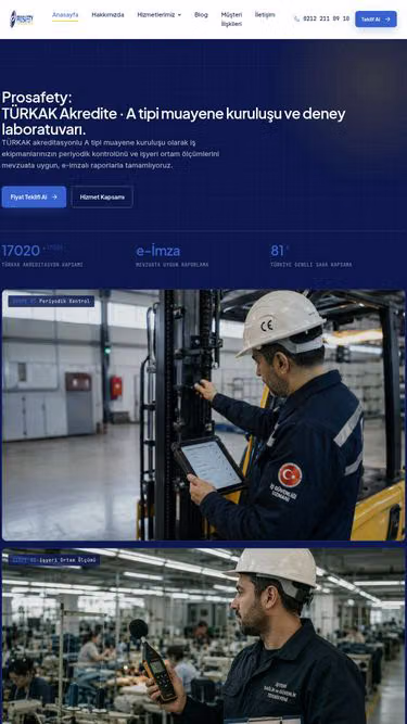 Screenshot of prosafety.com.tr