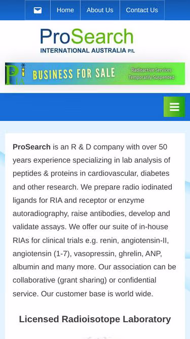 Screenshot of prosearch.net.au