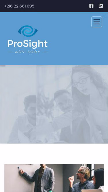 Screenshot of prosight.com.tn