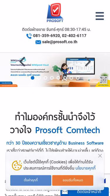Screenshot of prosoft.co.th