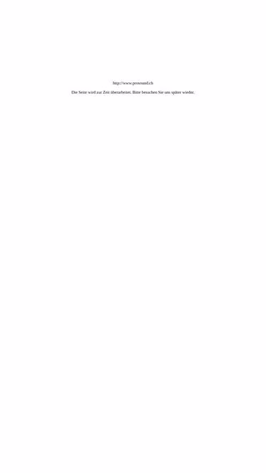 Screenshot of prosound.ch