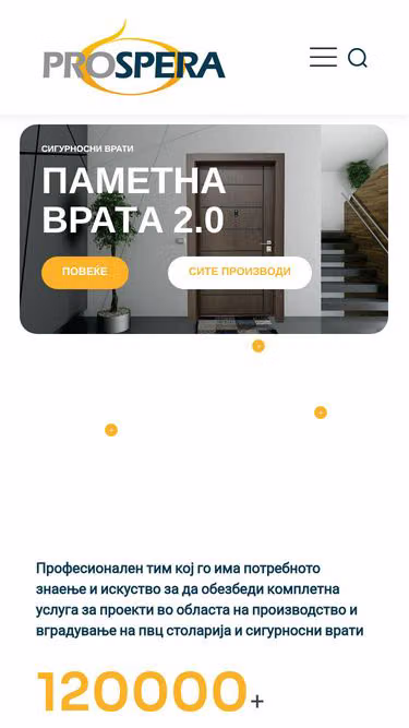 Screenshot of prospera.com.mk