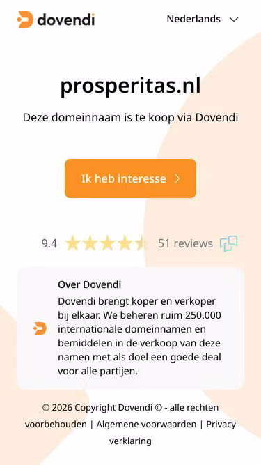 Screenshot of prosperitas.nl
