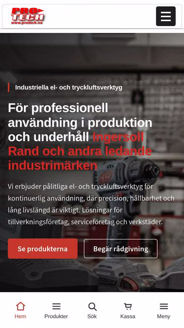 Screenshot of protech.nu