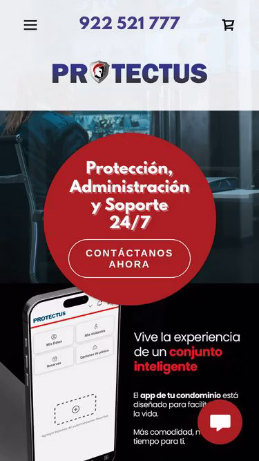 Screenshot of protectus.com.pe