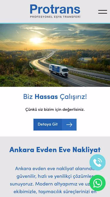Screenshot of protrans.com.tr