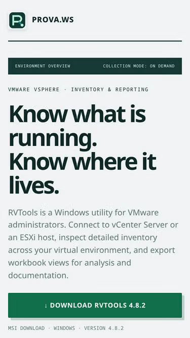 Screenshot of prova.ws