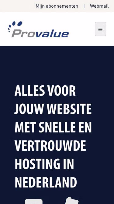 Screenshot of provalue.nl