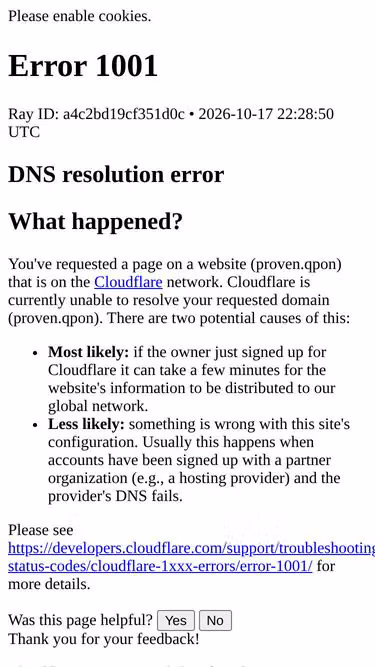 Screenshot of proven.qpon