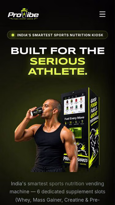 Screenshot of provibe.fit