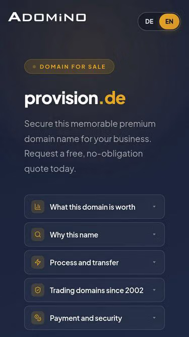 Screenshot of provision.de
