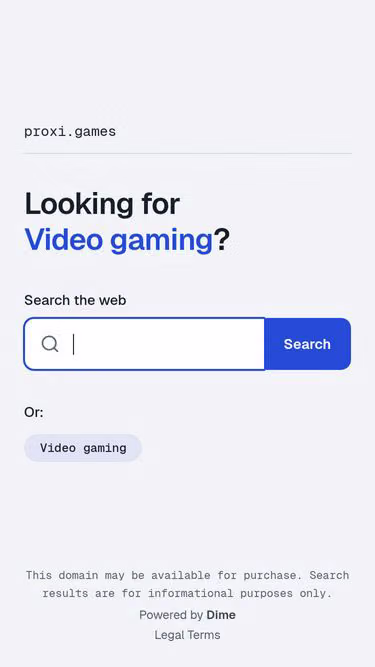 Screenshot of proxi.games