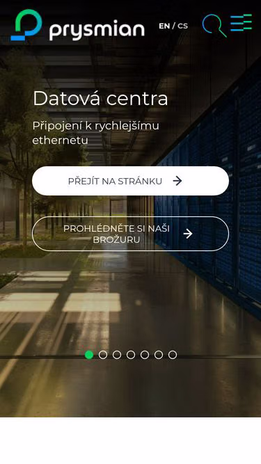 Screenshot of prysmian.cz