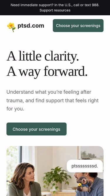 Screenshot of ptsd.com