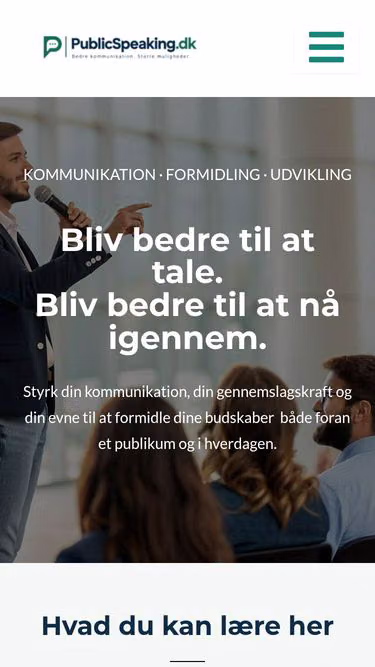 Screenshot of publicspeaking.dk