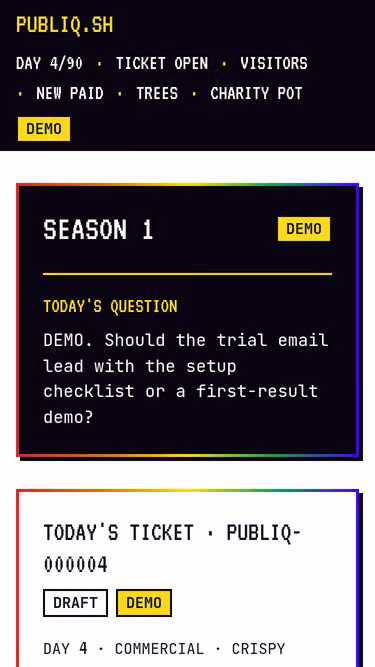 Screenshot of publiq.sh
