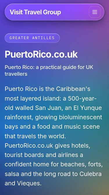 Screenshot of puertorico.co.uk