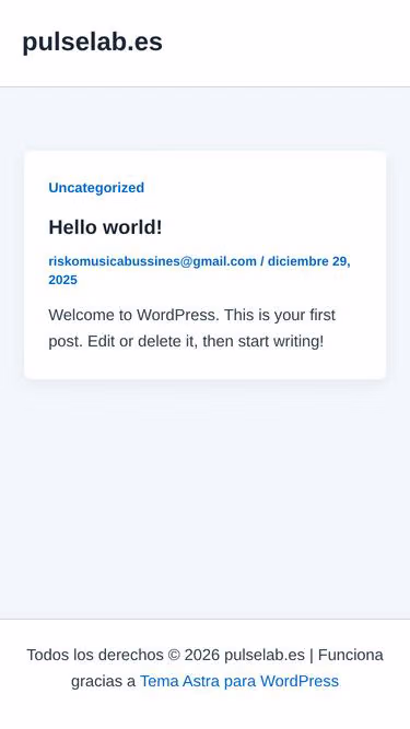 Screenshot of pulselab.es