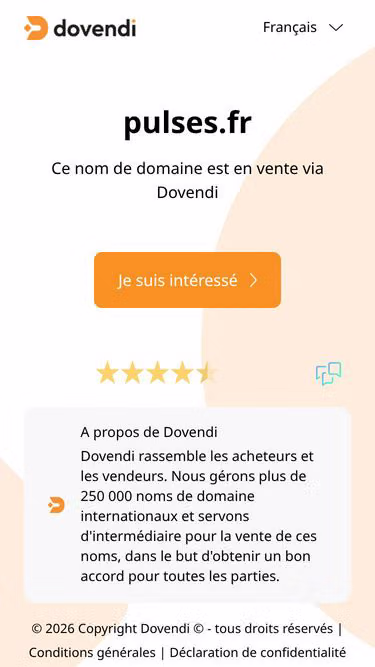 Screenshot of pulses.fr