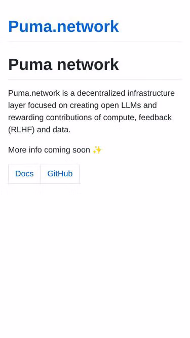 Screenshot of puma.network