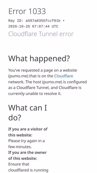 Screenshot of pumo.me