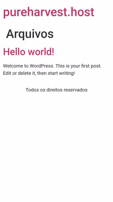 Screenshot of pureharvest.host