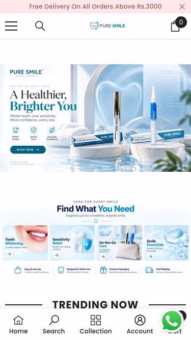 Screenshot of puresmile.pk