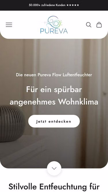 Screenshot of pureva.de