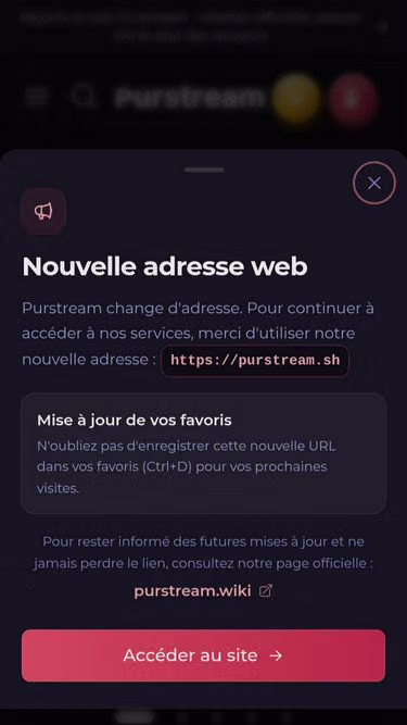 Screenshot of purstream.sh