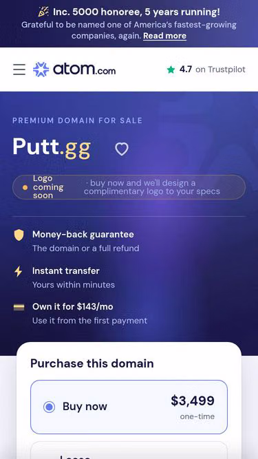 Screenshot of putt.gg