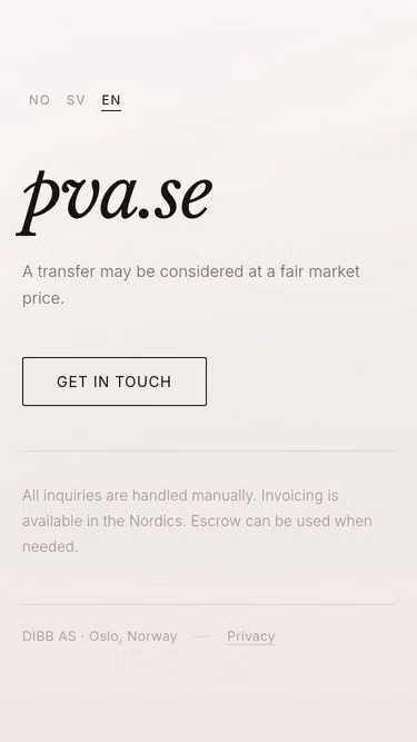 Screenshot of pva.se