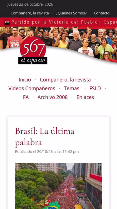 Screenshot of pvp.org.uy