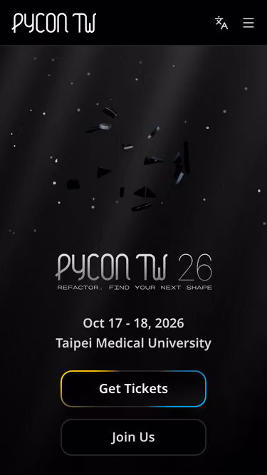 Screenshot of pycon.tw