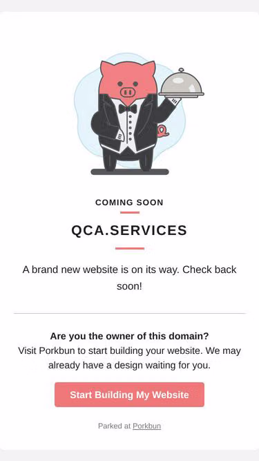 Screenshot of qca.services