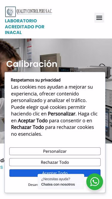 Screenshot of qcp.com.pe