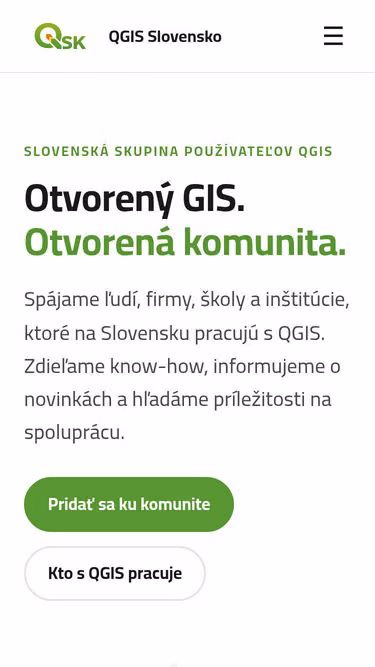 Screenshot of qgis.sk