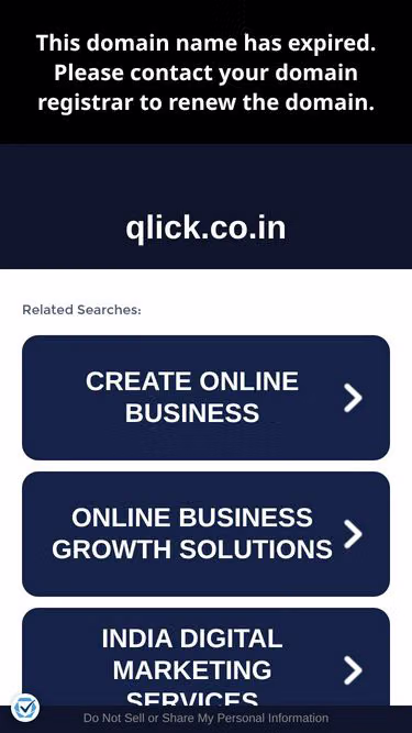 Screenshot of qlick.co.in