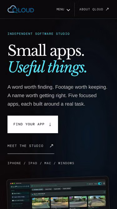 Screenshot of qloud.ltd
