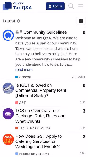 Screenshot of qna.tax