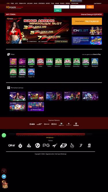 Screenshot of qqpokeronline.me