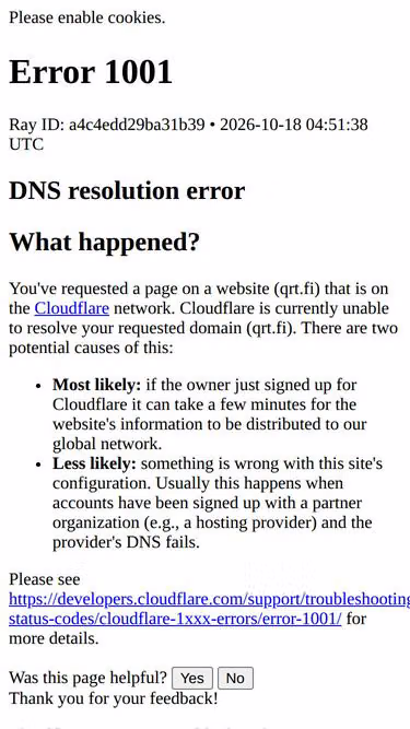 Screenshot of qrt.fi