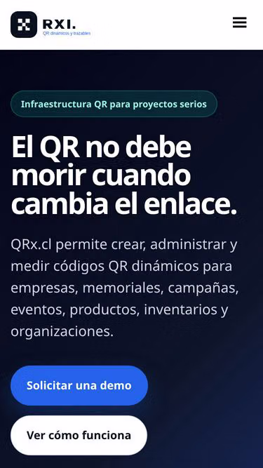 Screenshot of qrx.cl